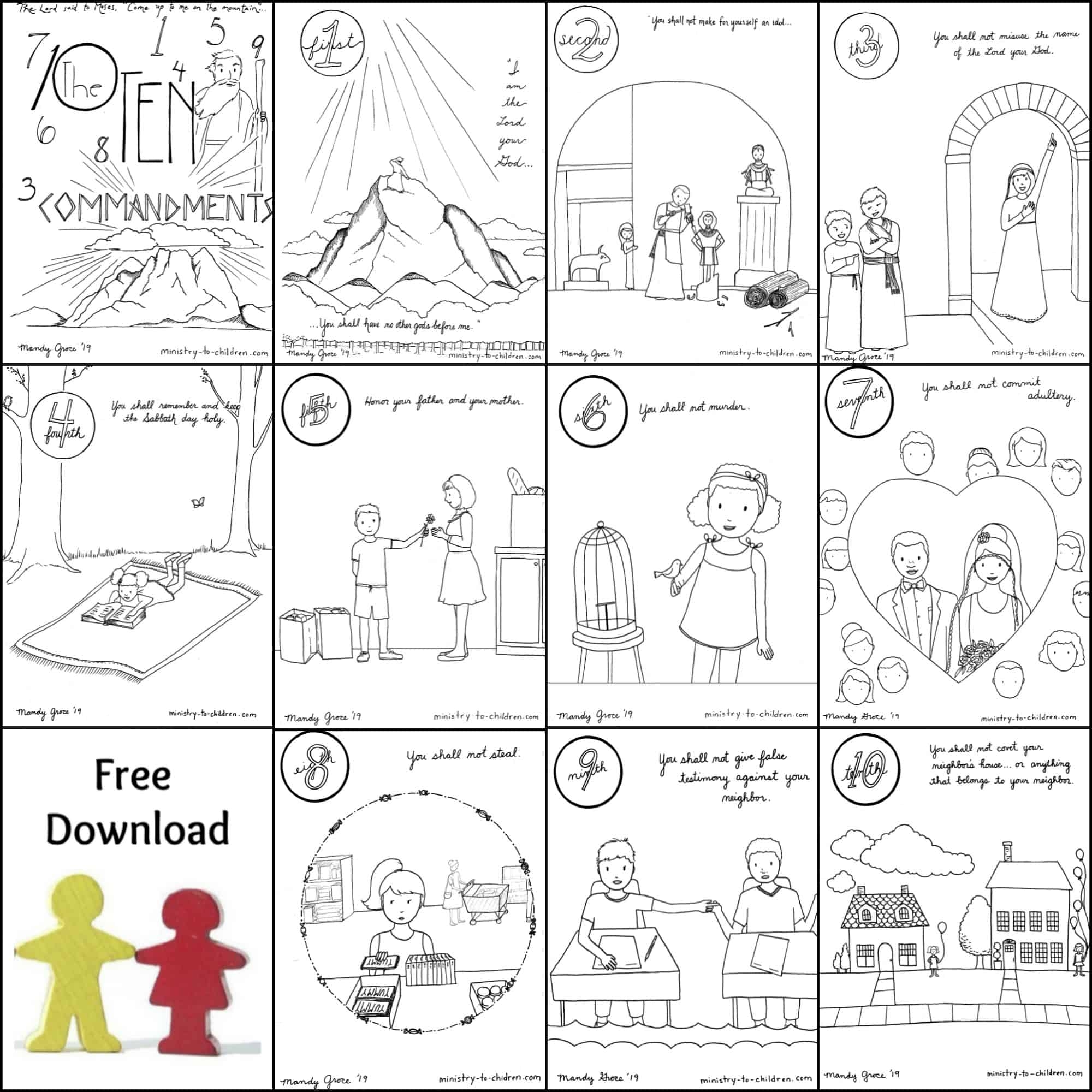 Free Printable Ten Commandments Worksheets