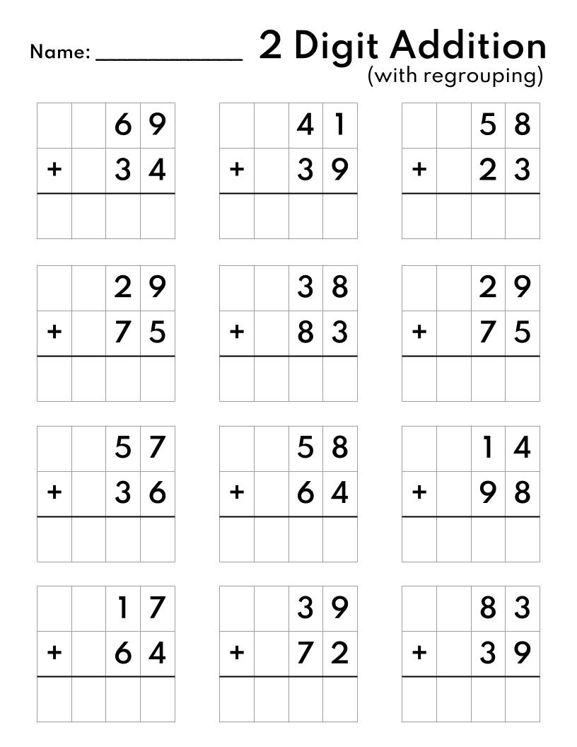 free addition worksheets printable free addition worksheets printable