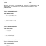 10 Step Inventory Worksheets