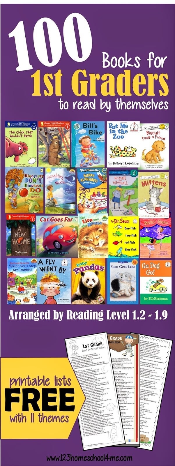 100 FUN 1st Grade Reading Level Books Free Printable Pdf 100 FUN 1st Grade Reading Level Books Free Printable Pdf