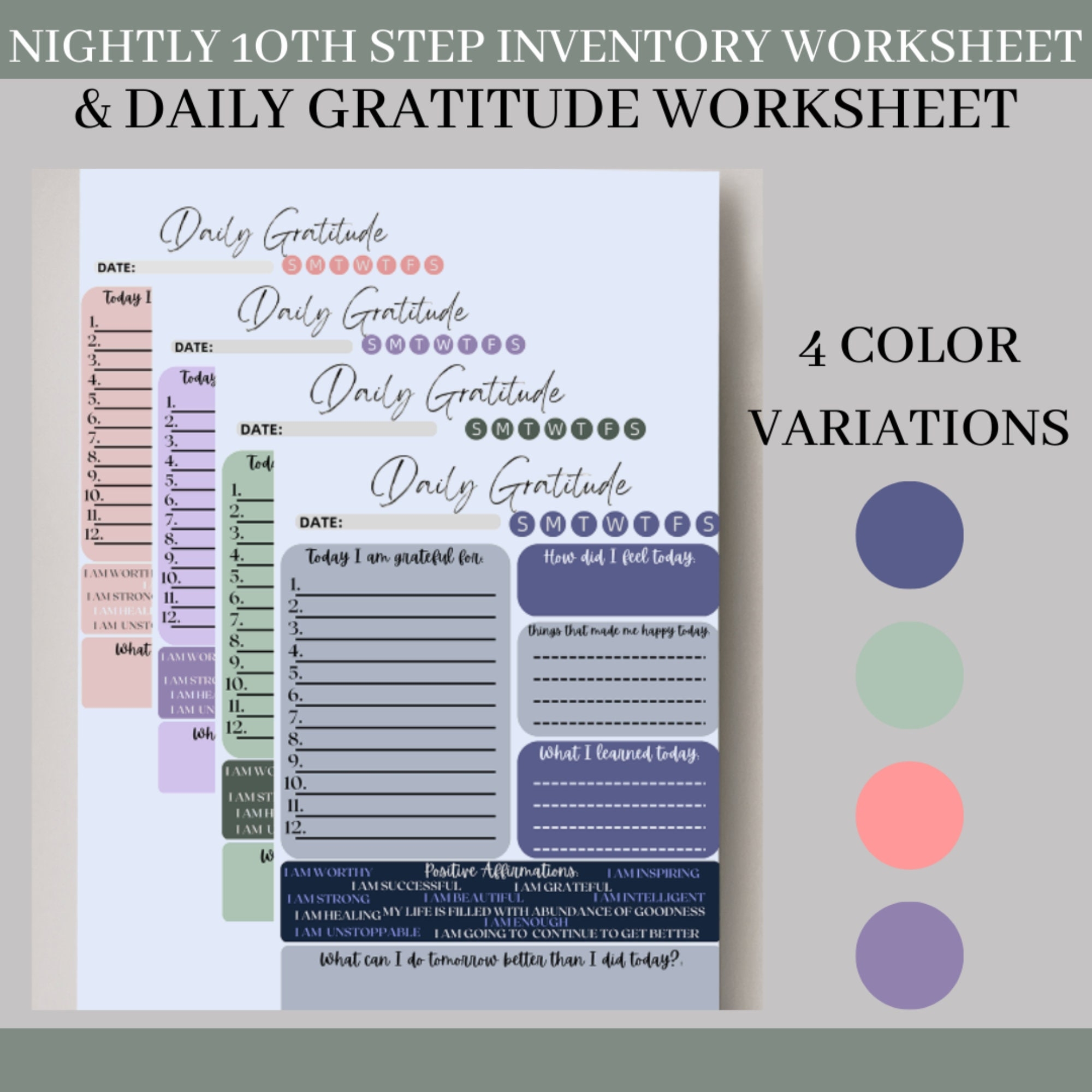 10th Step Nightly Inventory Worksheet Daily Gratitude Journal Inventory Worksheet Big Book Worksheet Step 10 Inventory Worksheet Etsy 10th Step Nightly Inventory Worksheet Daily Gratitude Journal Inventory Worksheet Big Book Worksheet Step 10 Inventory Worksheet Etsy