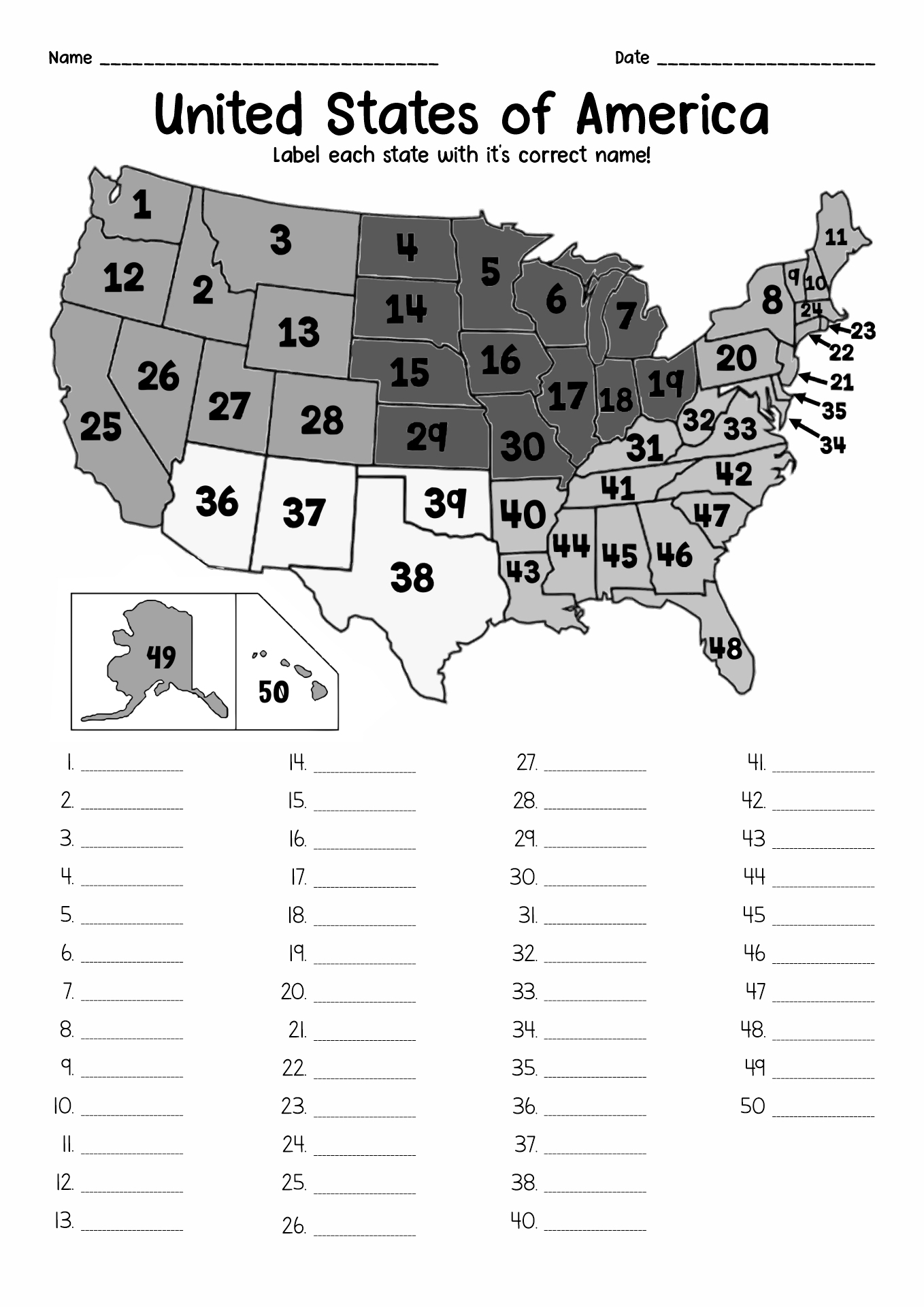 13 Fifty States Worksheets Free PDF At Worksheeto Worksheets Library 13 Fifty States Worksheets Free PDF At Worksheeto Worksheets Library