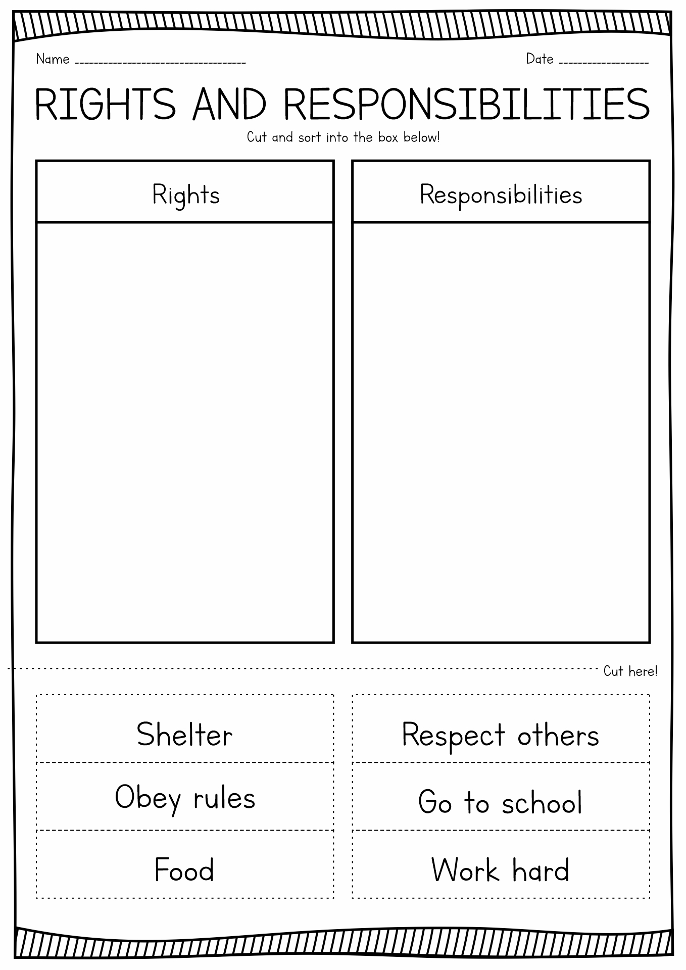 13 Printable Worksheets On Responsibility Free PDF At Worksheeto