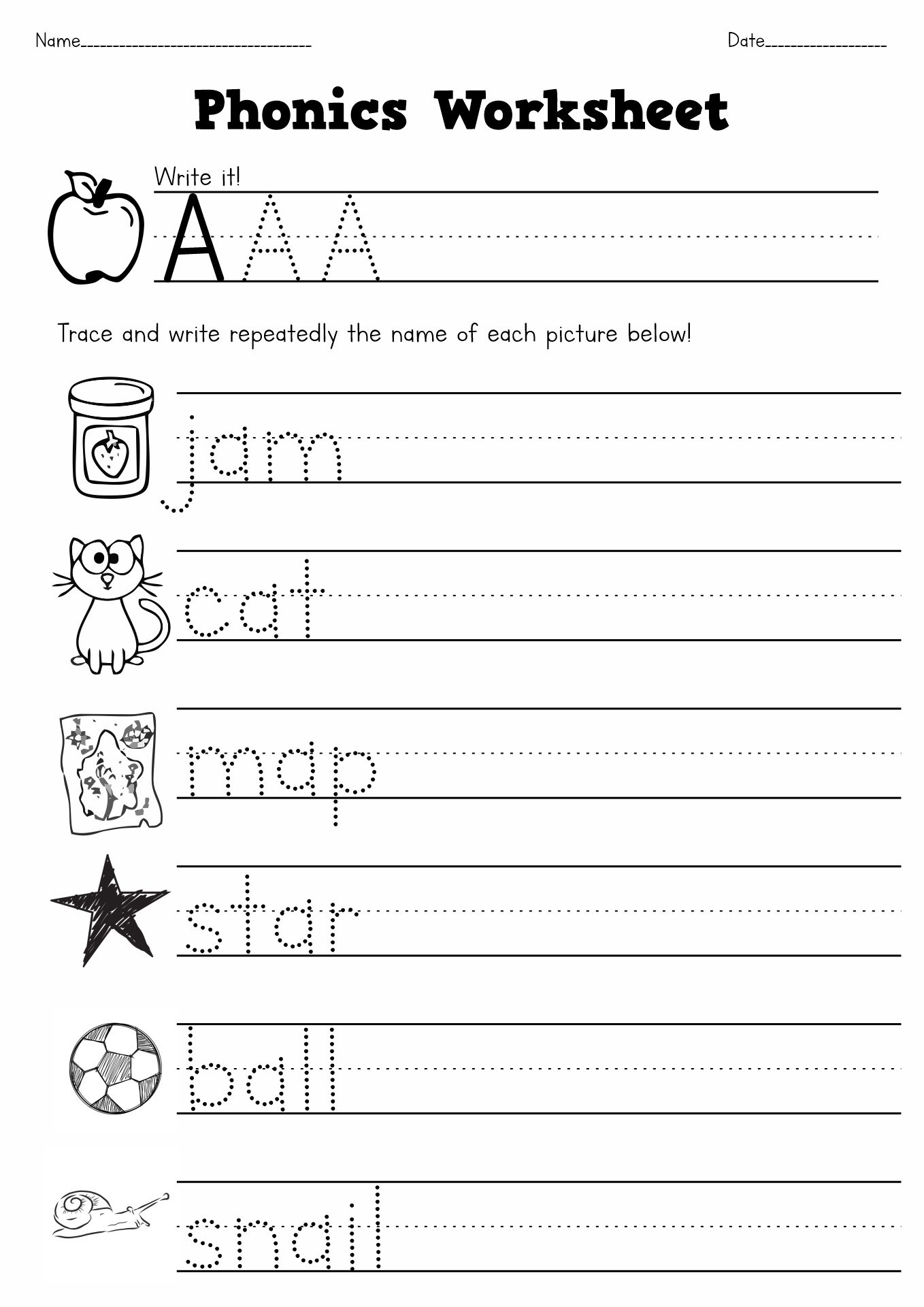 free printable writing worksheets for 1st graders