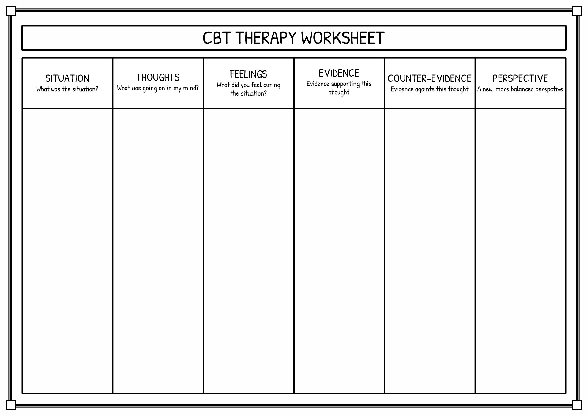 printable cbt worksheets pdf printable cbt worksheets pdf