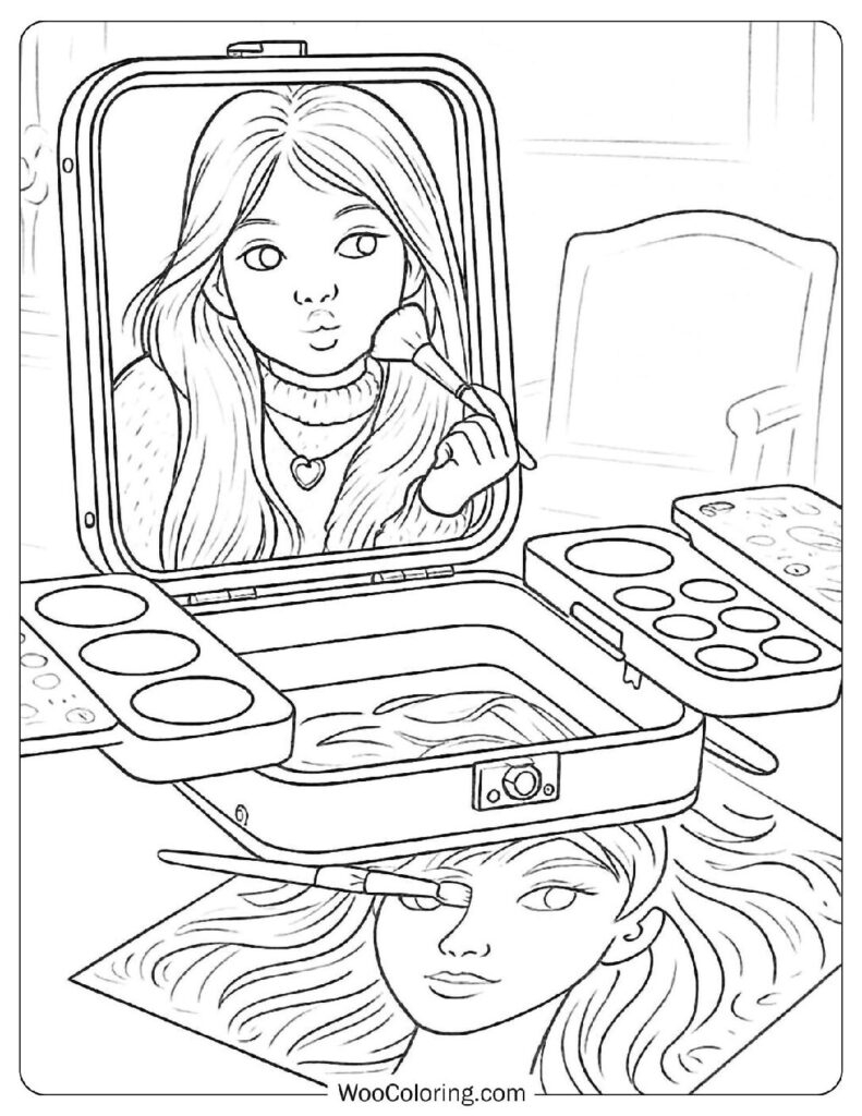 22 Makeup Coloring Pages Free PDF To Print Woo Coloring