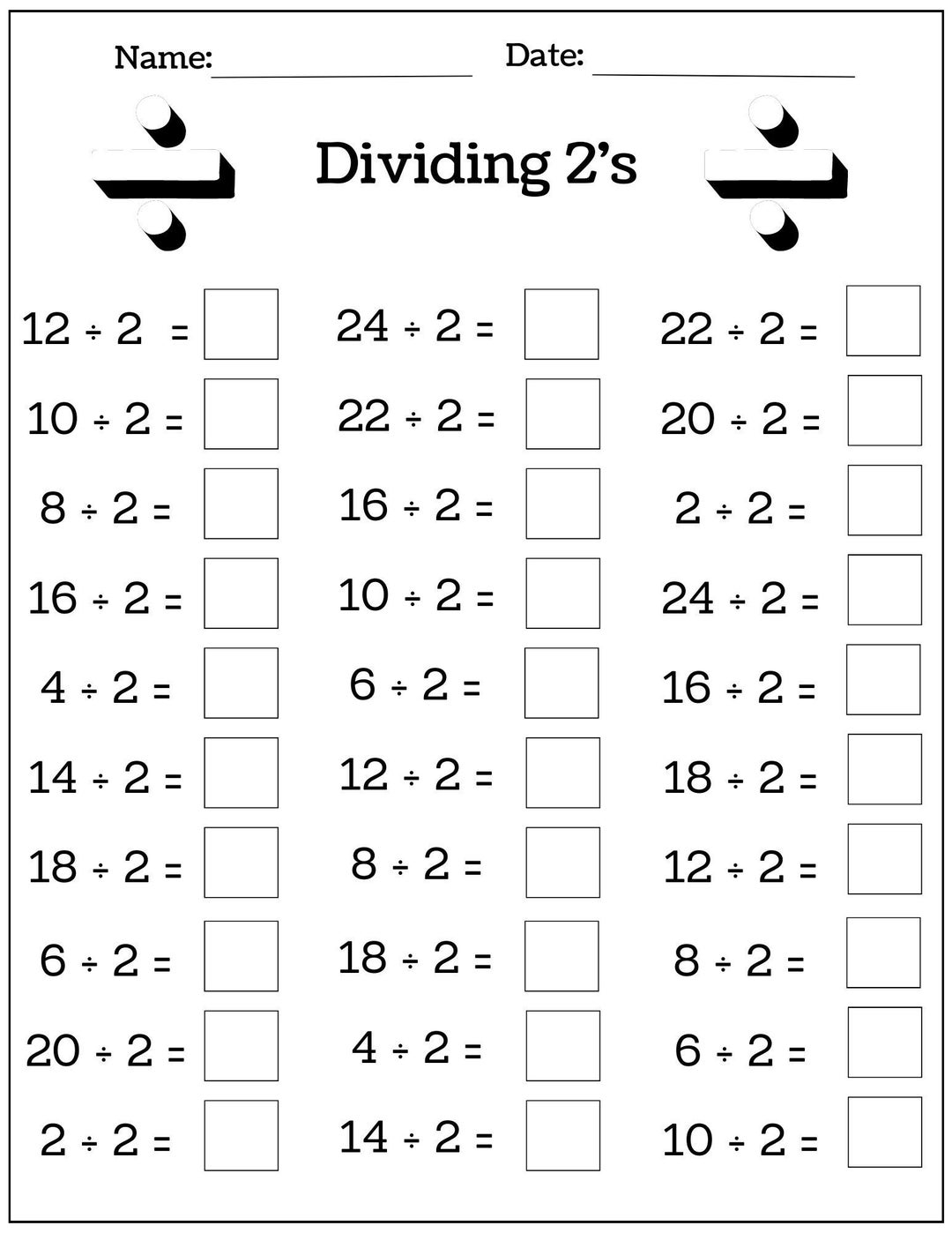 24 Printable Multiplication And Division Worksheets 1 12 Fill In The Blanks With Answer Pages Maths Drills Etsy