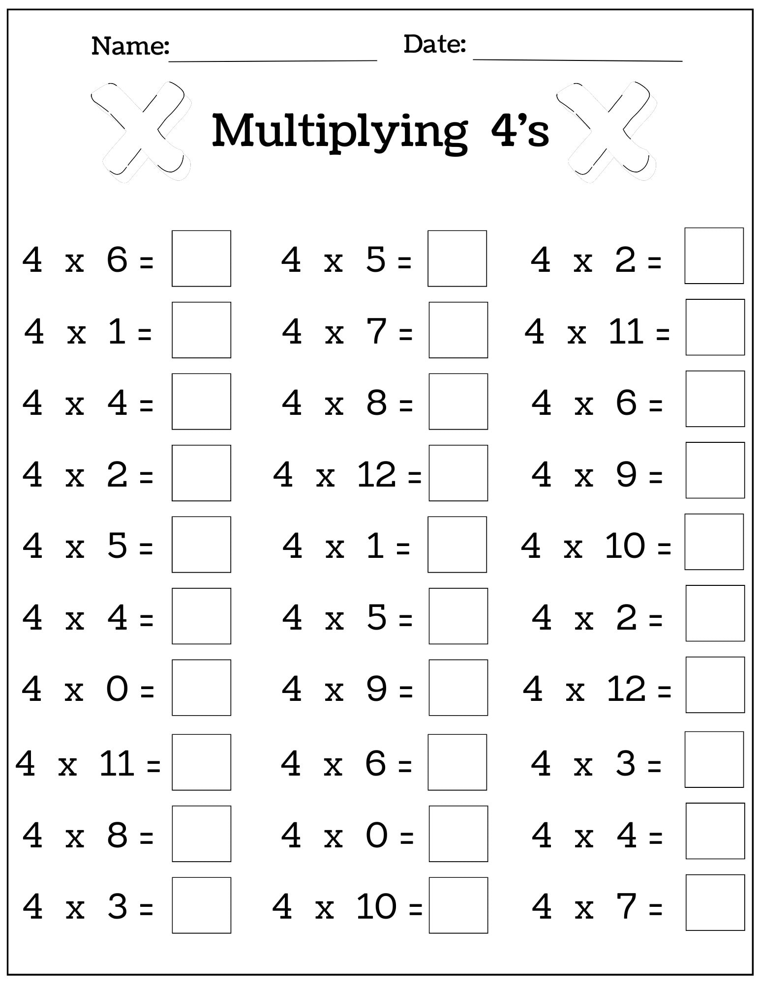 multiplication worksheet free printable multiplication worksheet free printable