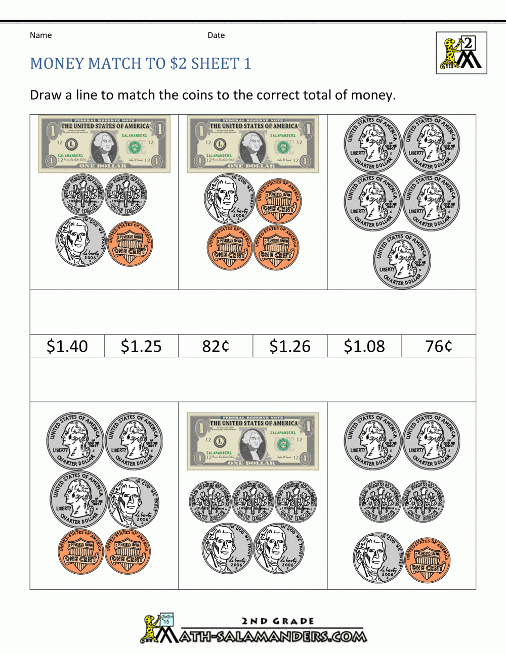 kindergarten money worksheets free printable