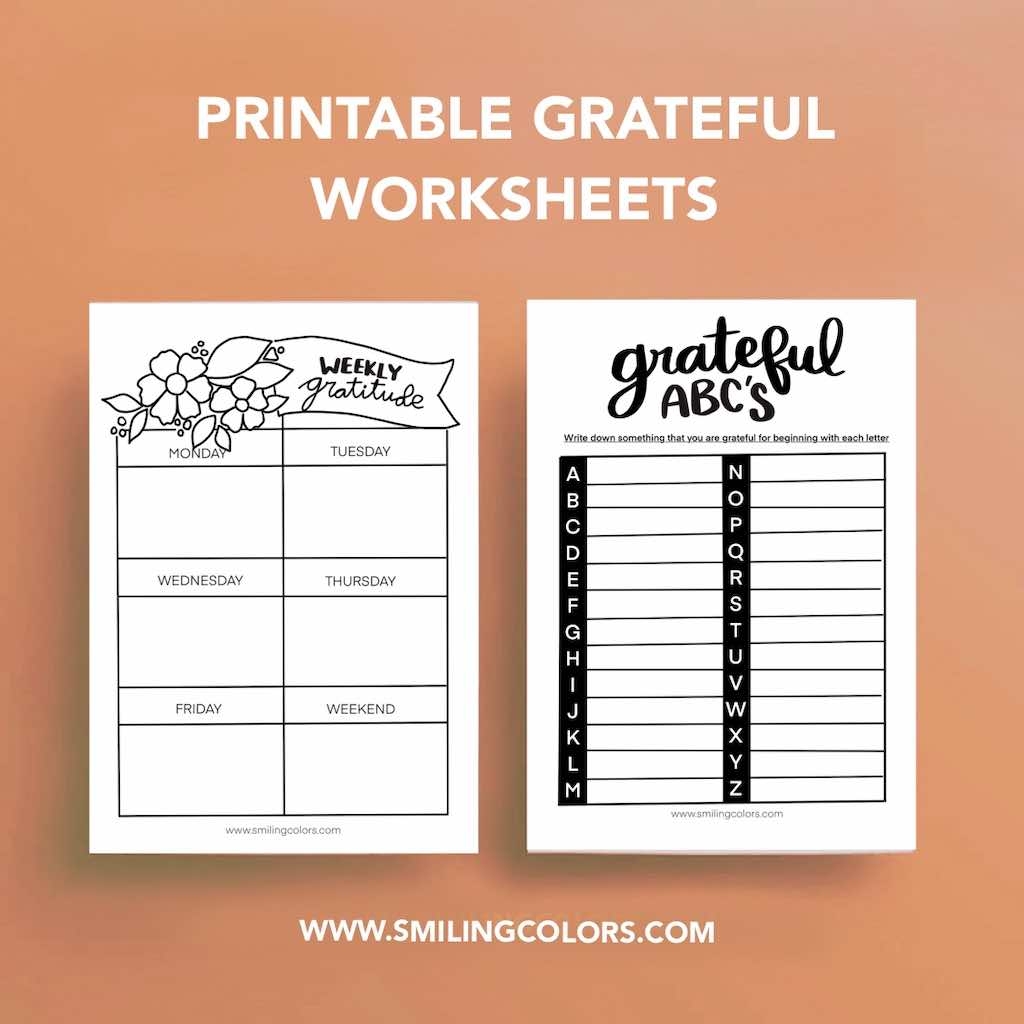 Free Printable Gratitude Worksheets For Adults Pdf