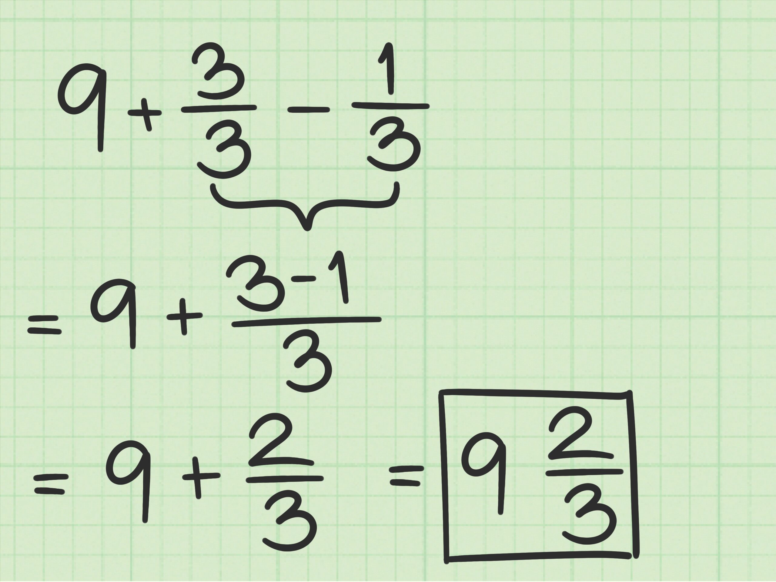 3 Ways To Subtract Fractions From Whole Numbers WikiHow 3 Ways To Subtract Fractions From Whole Numbers WikiHow