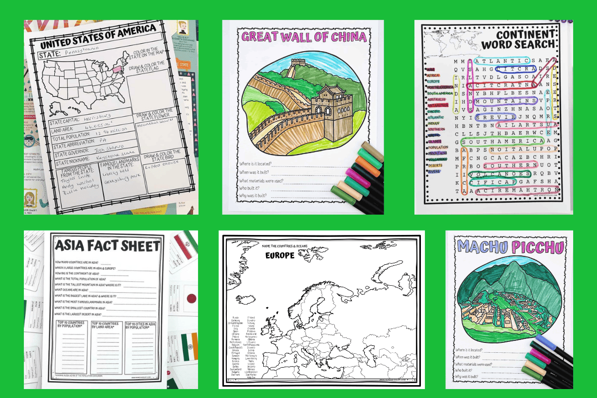 31 Free Geography Worksheets To Explore The World