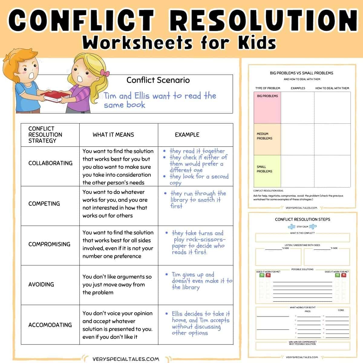 Free Printable Conflict Resolution Worksheets