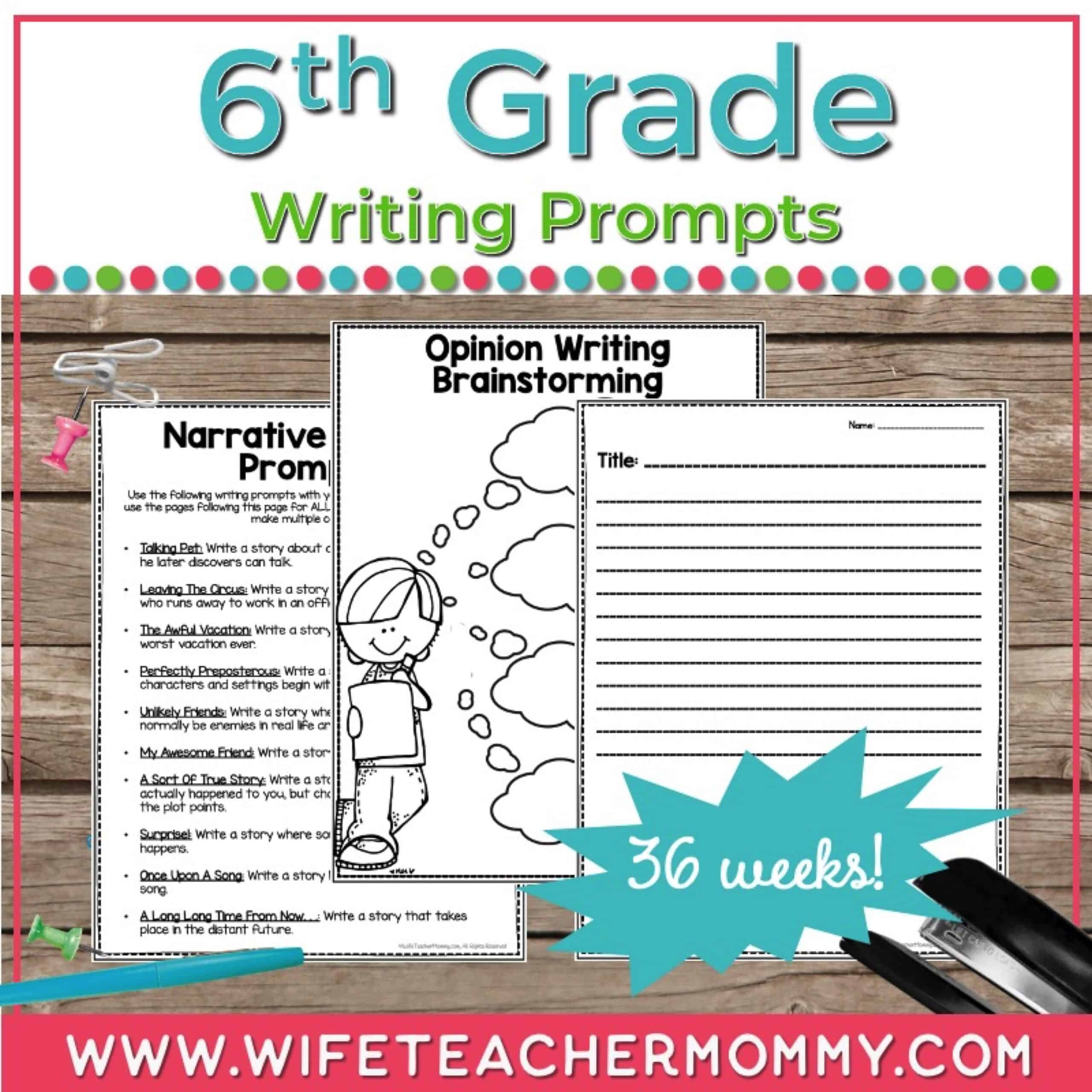 36 Weeks Of 6th Grade Writing Assignments A Must Have 