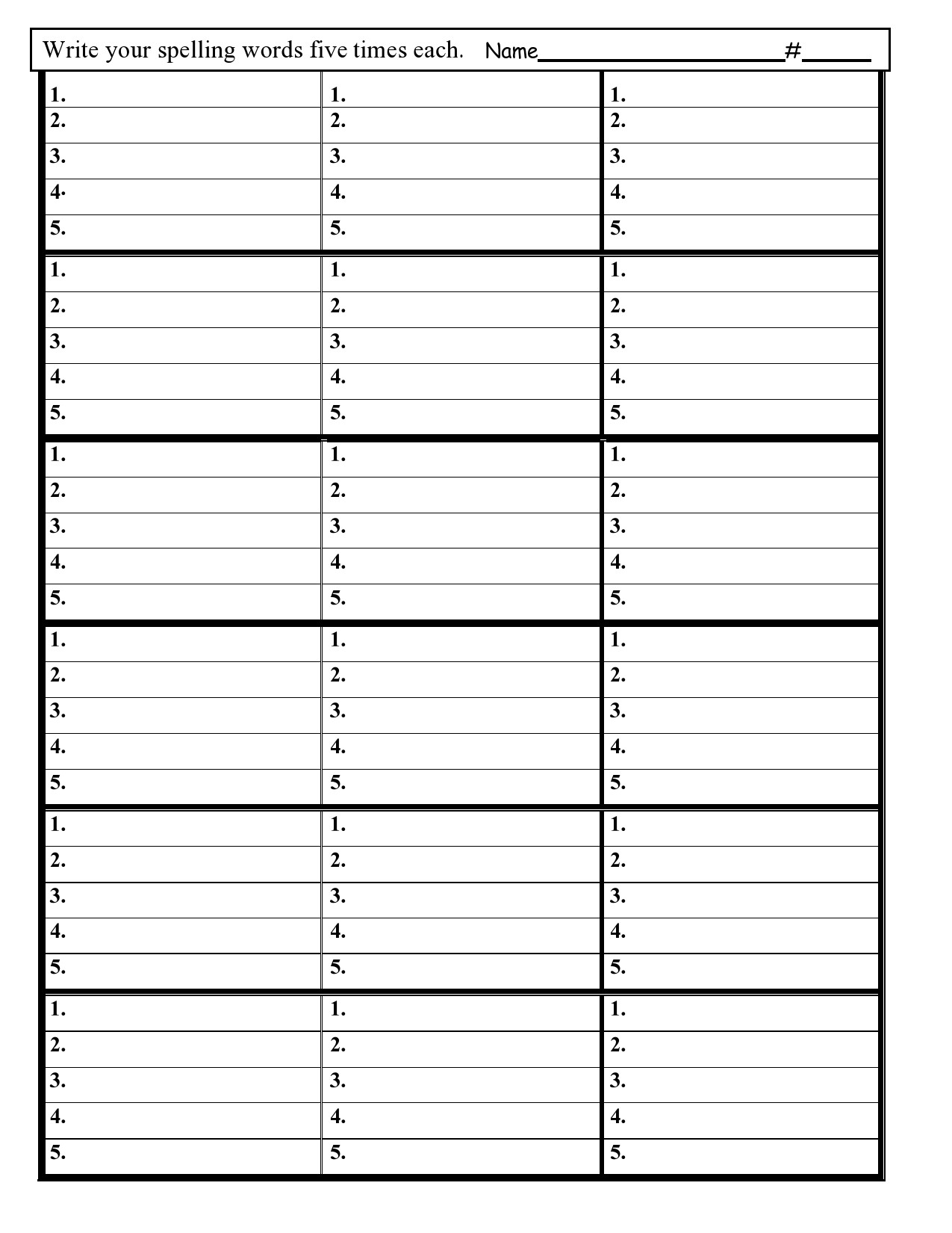 38 Printable Spelling Test Templates Word amp PDF TemplateLab Worksheets Library