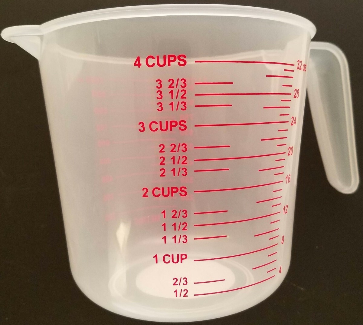 4 cups in a liter