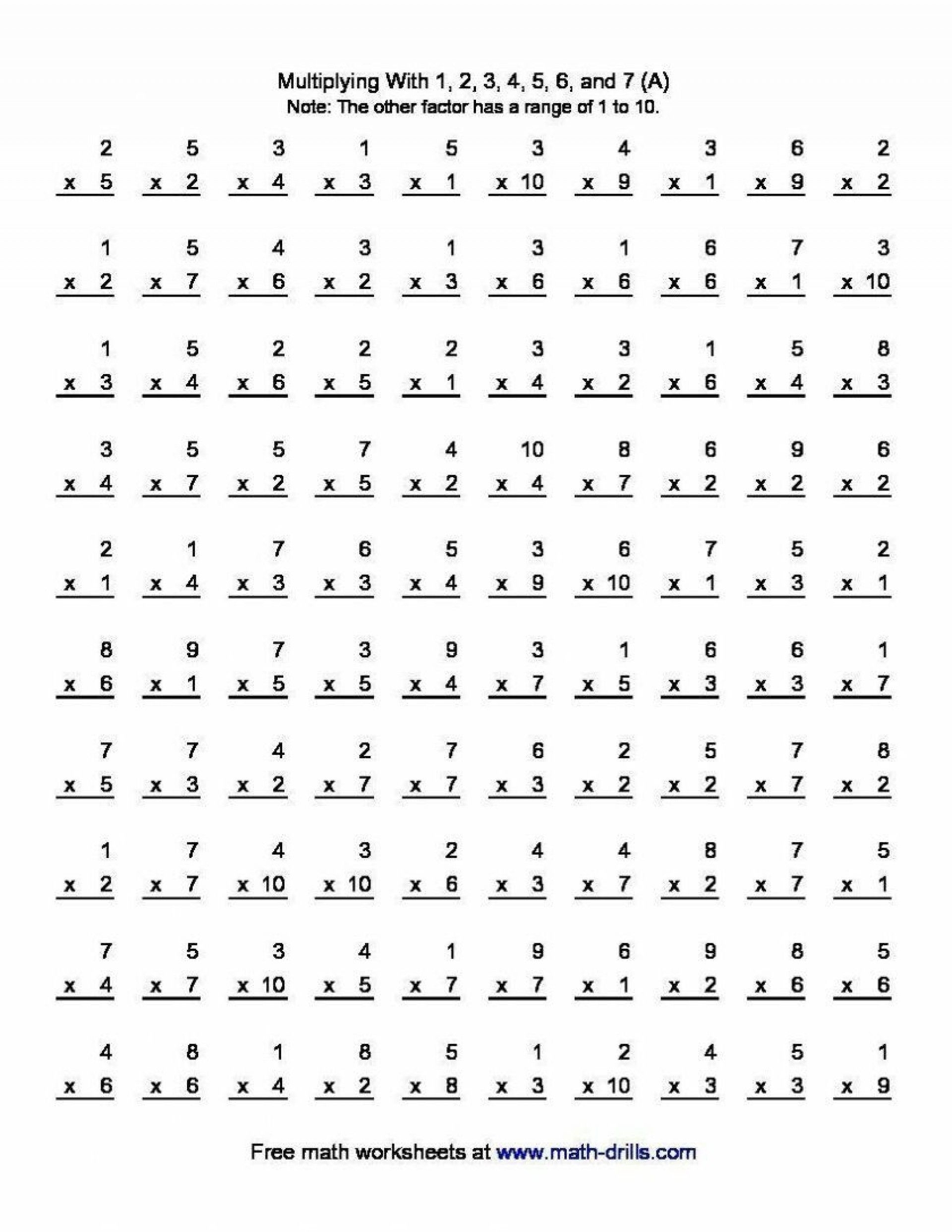 4 Free Math Worksheets Third Grade 3 Multiplication Multiplication Worksheets Library