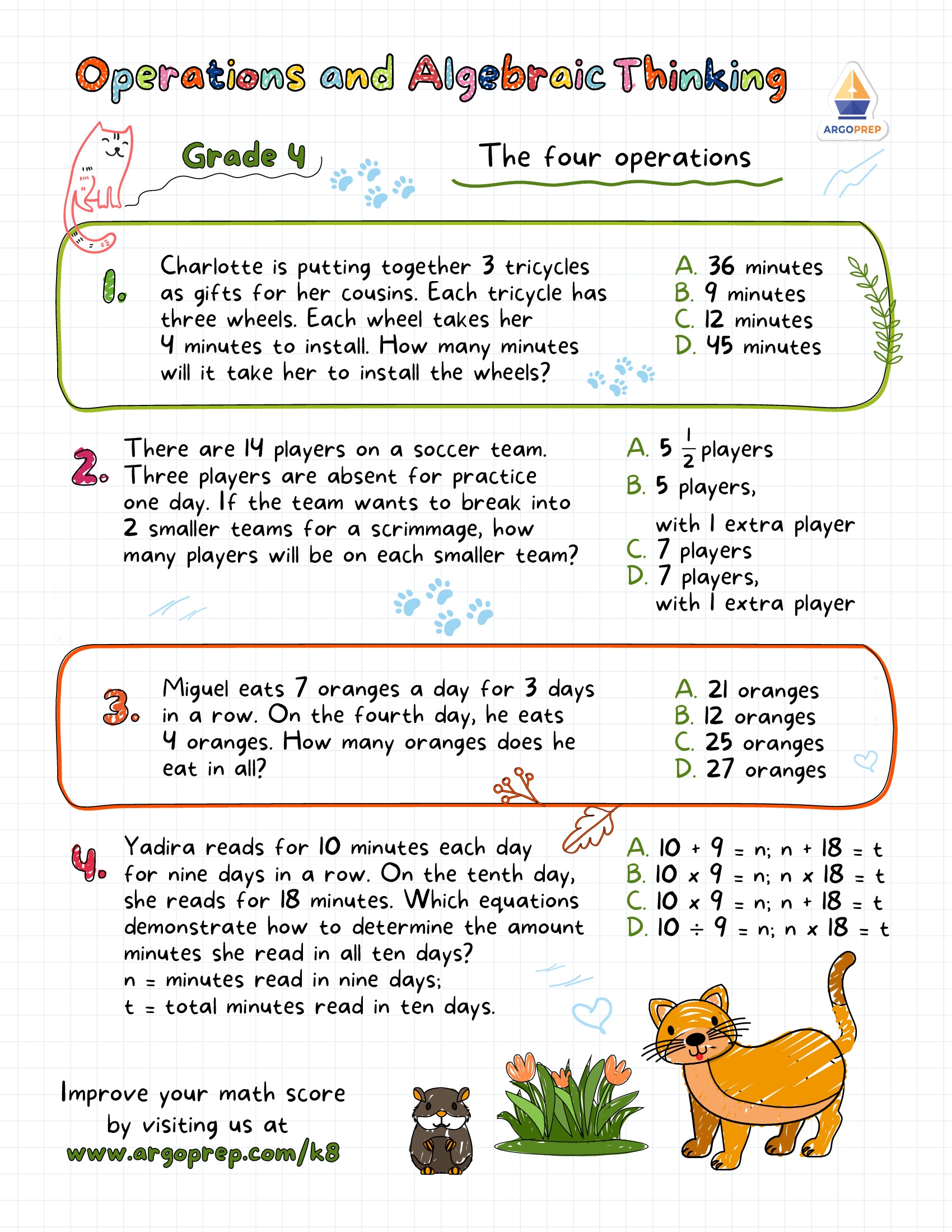 4th Grade Math Advanced Problems Worksheets For Free ArgoPrep 4th Grade Math Advanced Problems Worksheets For Free ArgoPrep