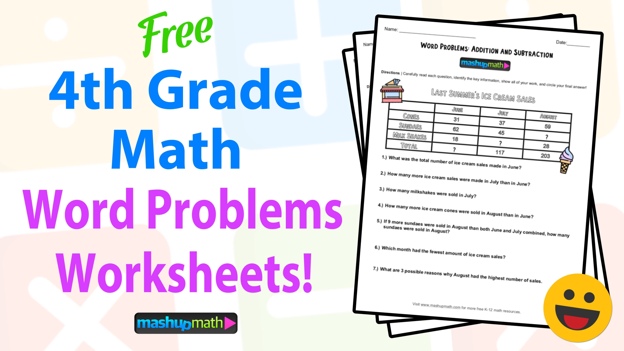 4th Grade Math Word Problems Free Worksheets With Answers Mashup Math 4th Grade Math Word Problems Free Worksheets With Answers Mashup Math