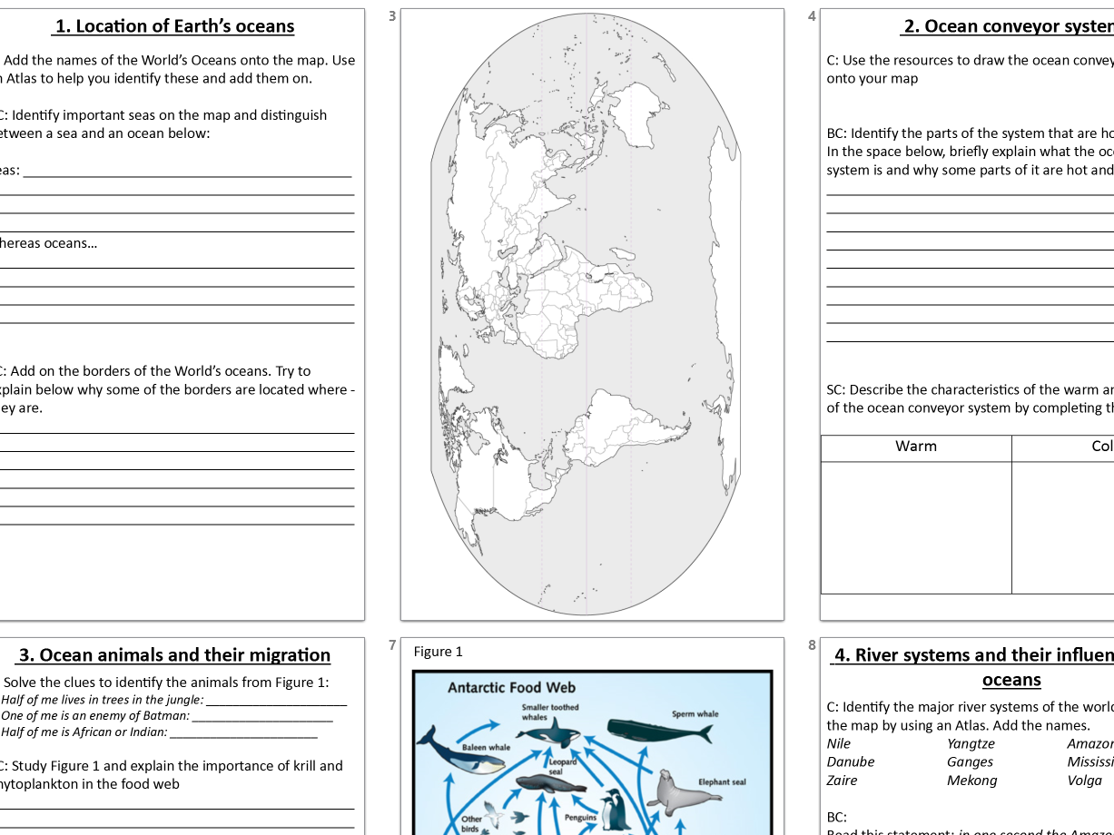 Free Printable Geography Worksheets