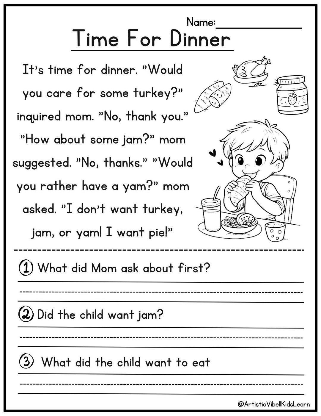 kindergarten reading printable worksheets