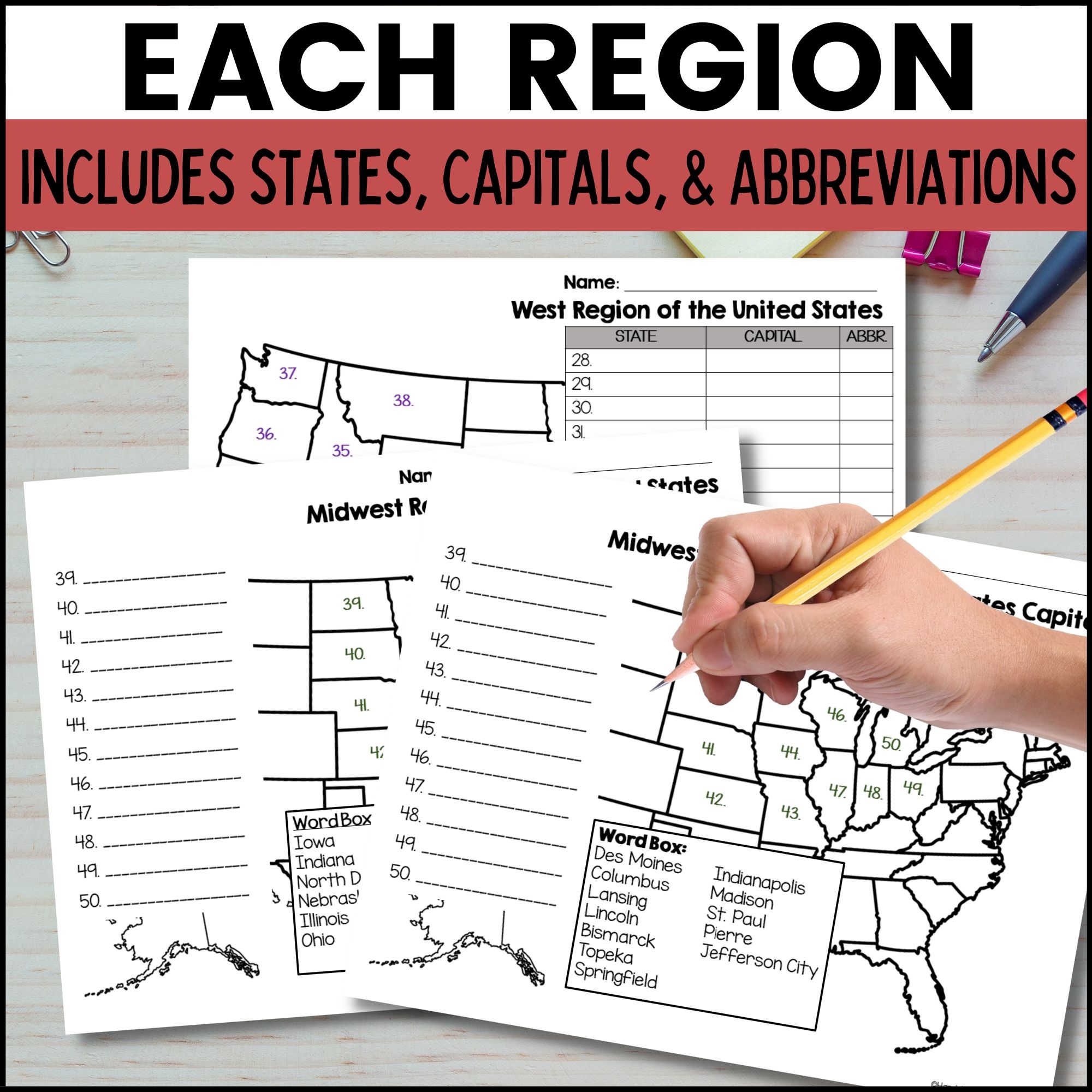 free printable midwest states and capitals worksheet free printable midwest states and capitals worksheet