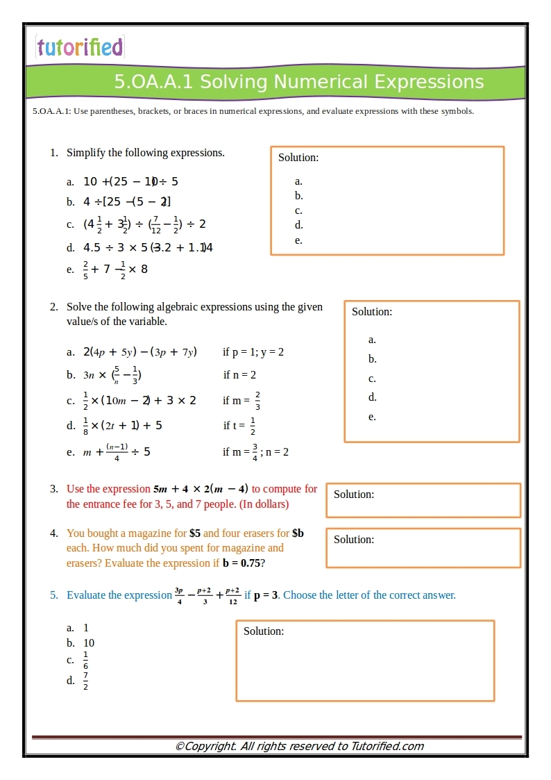 free printable 5th grade worksheets pdf