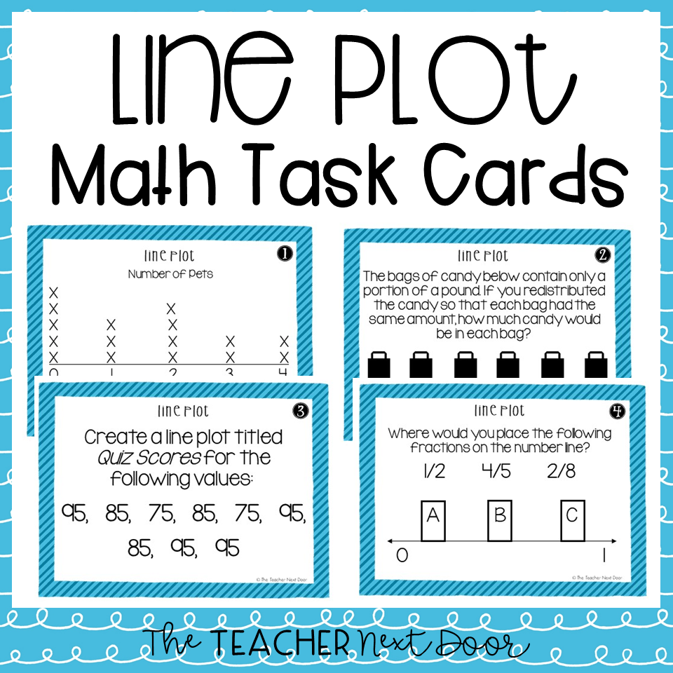 5th Grade Line Plots With Fractions Task Cards The Teacher Next Door