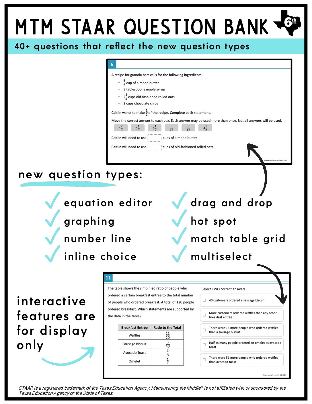 6th Grade Math STAAR Review Question Bank Maneuvering The Middle 6th Grade Math STAAR Review Question Bank Maneuvering The Middle