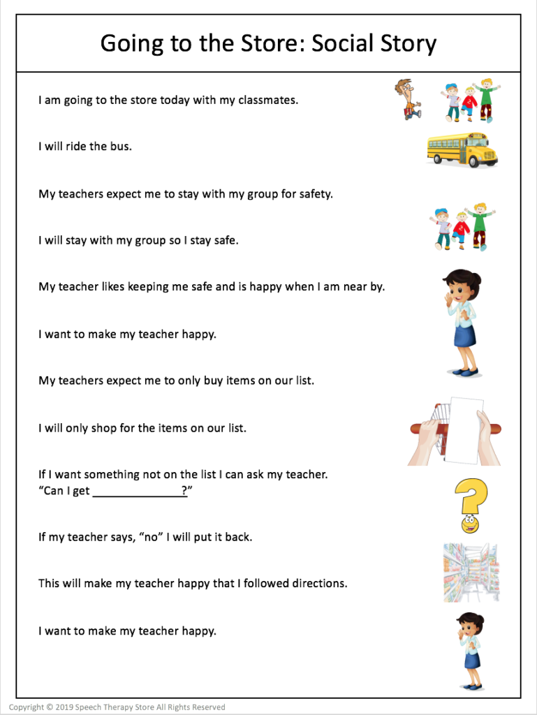 7 Free Community Outings Printables Life Skills Speech Therapy Worksheets Library