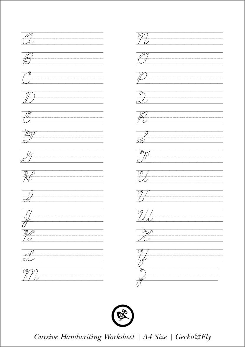 free printable handwriting worksheets