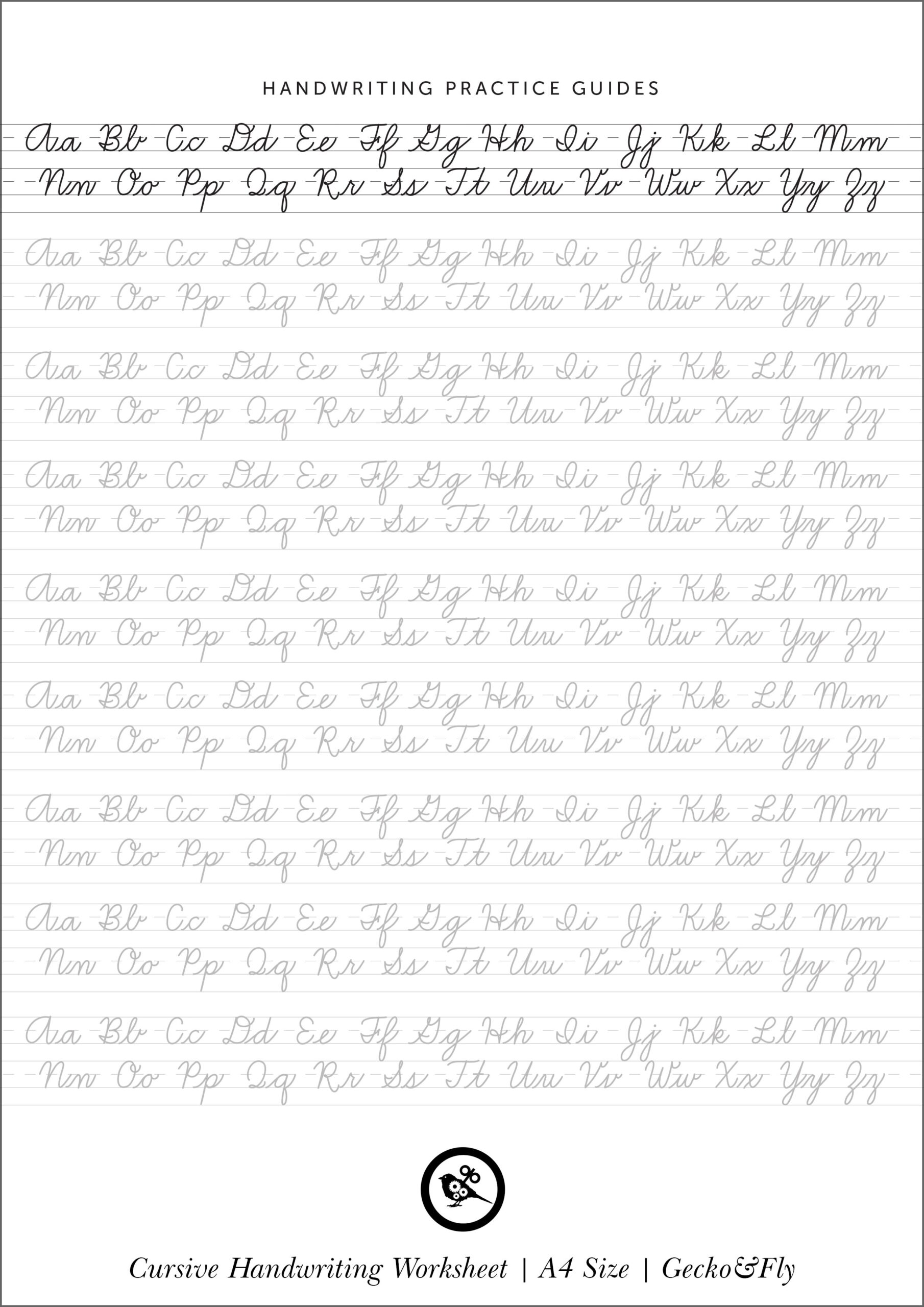 Cursive Practice Sheets For Adults