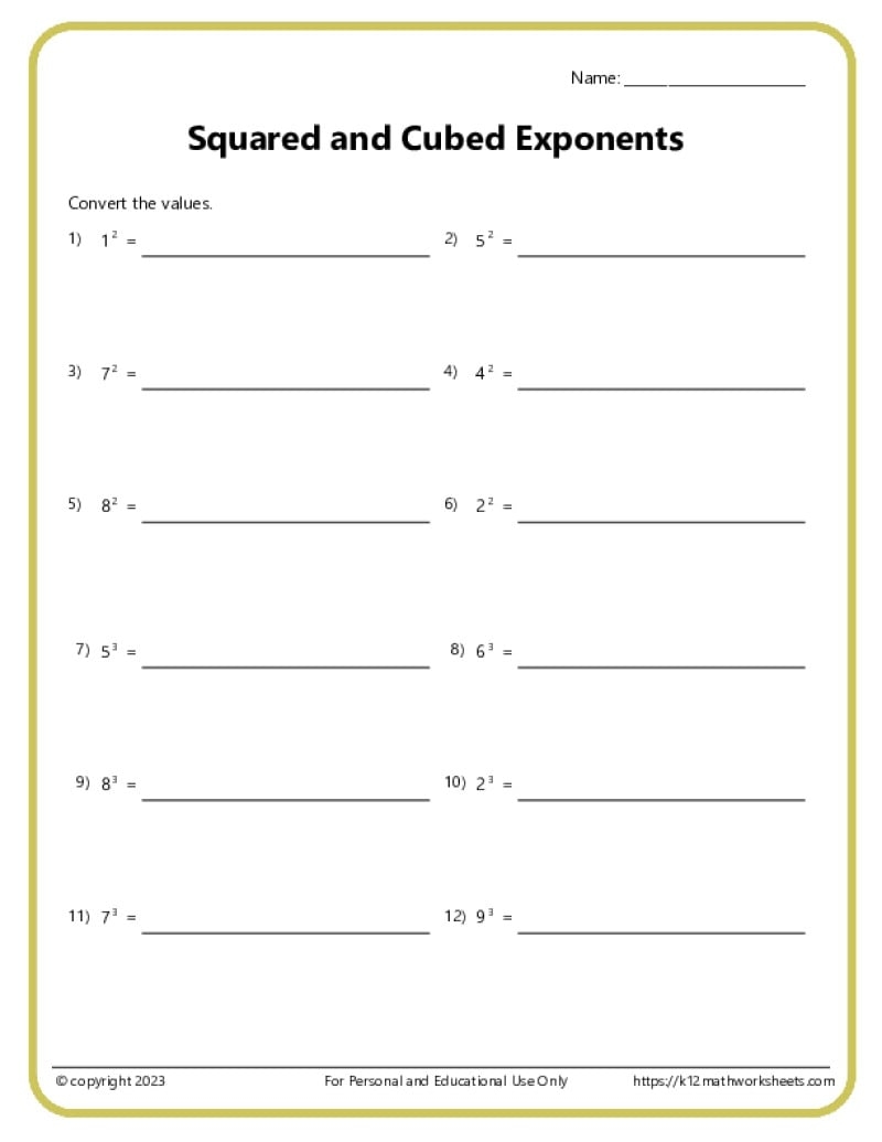 Math Worksheets For 7th Graders