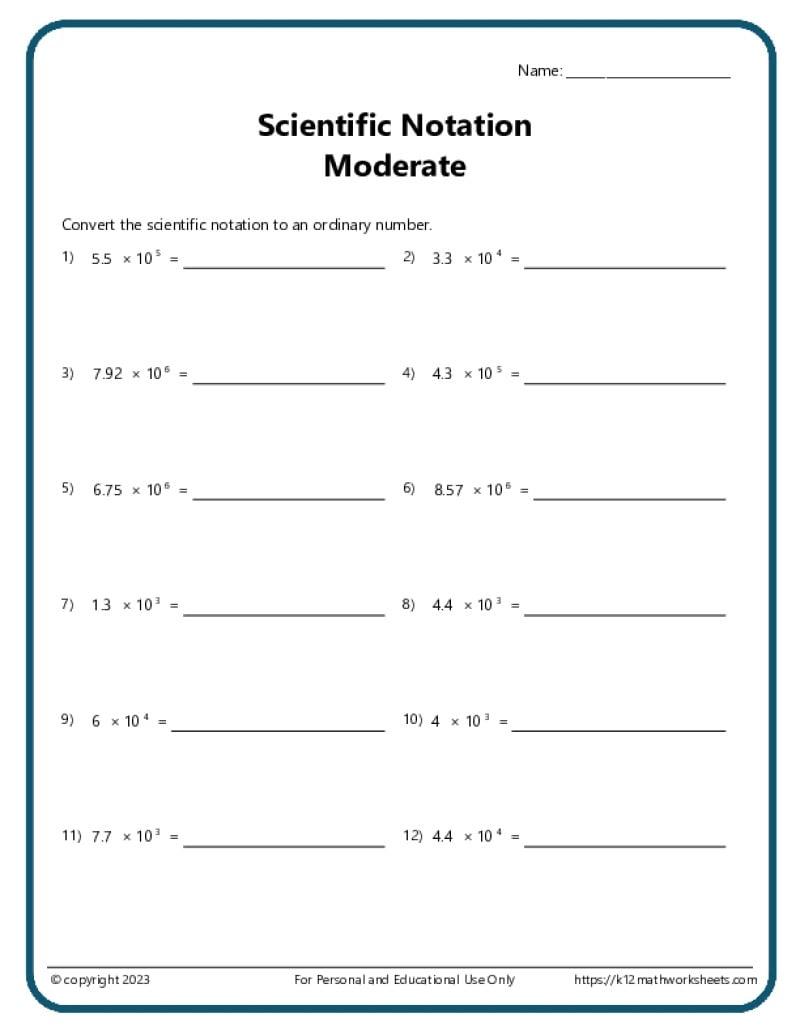 Printable Math Worksheets For 8th Graders