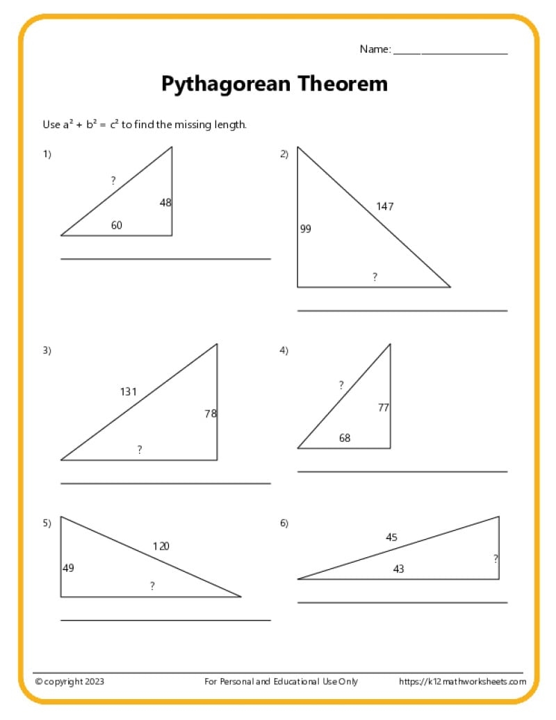 8th Grade Geometry Worksheets