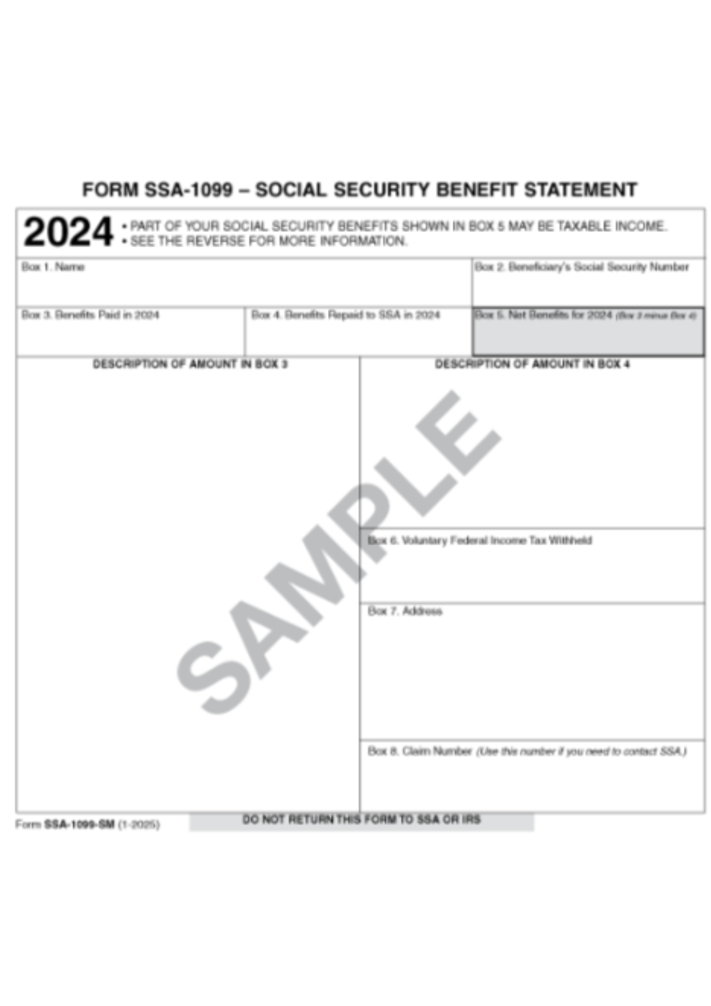 social security worksheet 2024 printable
