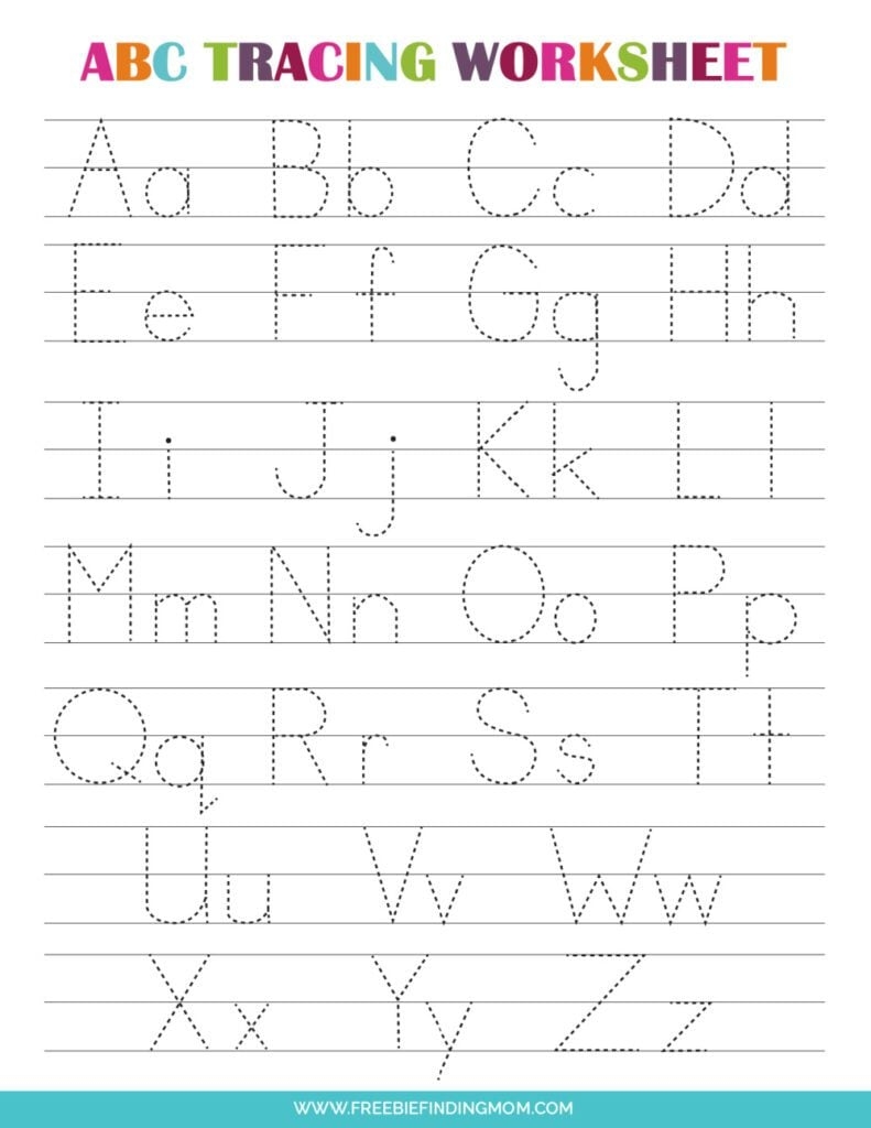 Abc Tracing Worksheets Printable