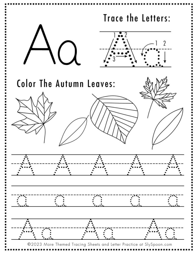 ABC Tracing Worksheets Sly Spoon ABC Tracing Worksheets Sly Spoon
