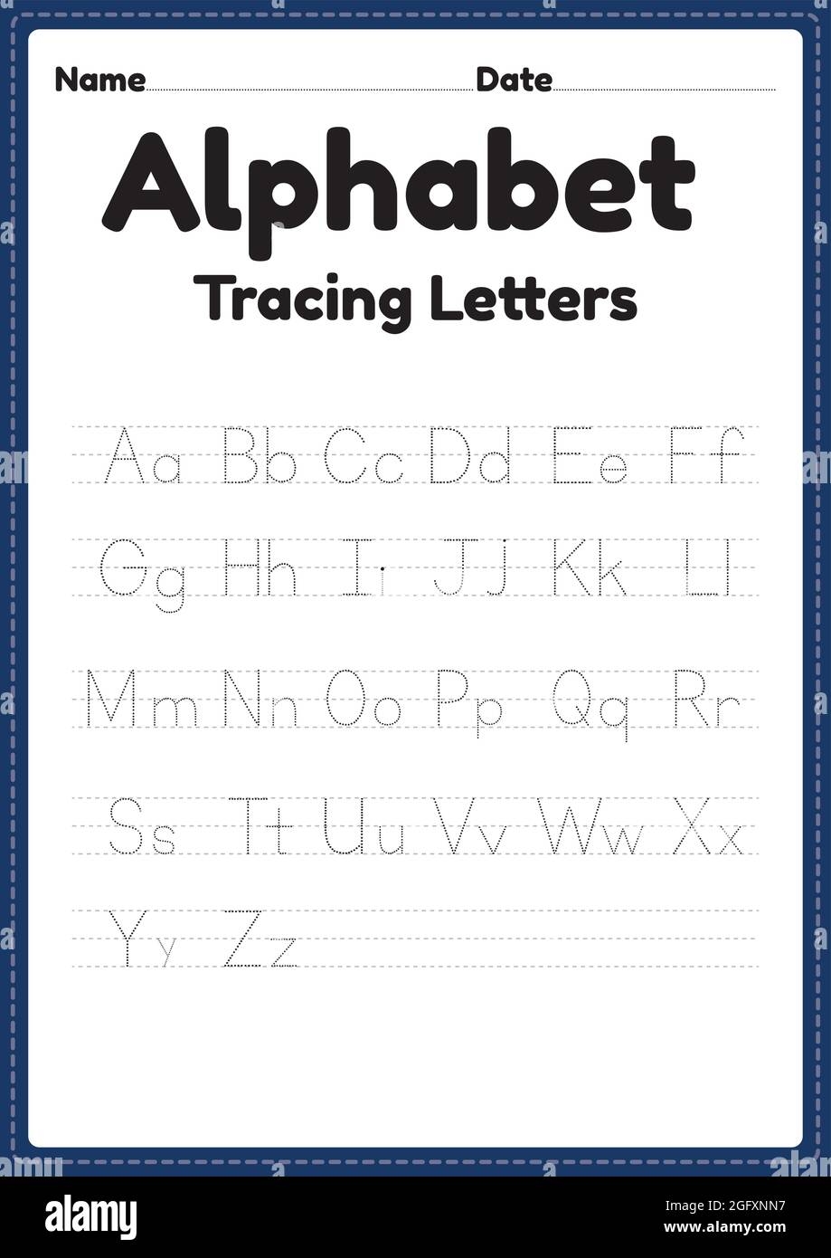 Abc Worksheet Of Tracing Alphabet Letters For Kindergarten And Preschool Kids For Handwriting Practice And Educational Activities In A Printable Page Stock Vector Image Art Alamy Abc Worksheet Of Tracing Alphabet Letters For Kindergarten And Preschool Kids For Handwriting Practice And Educational Activities In A Printable Page Stock Vector Image Art Alamy