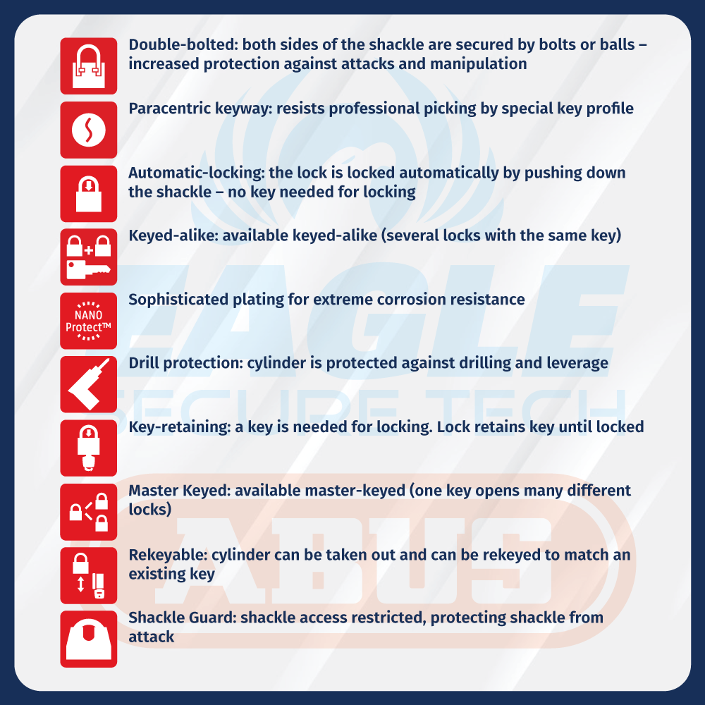 ABUS BRASS 83CS 45 Eagle Secure Tech