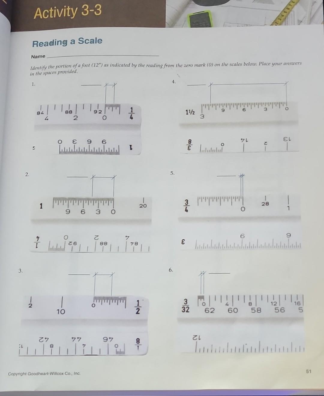 Activity 3-3 Reading A Scale