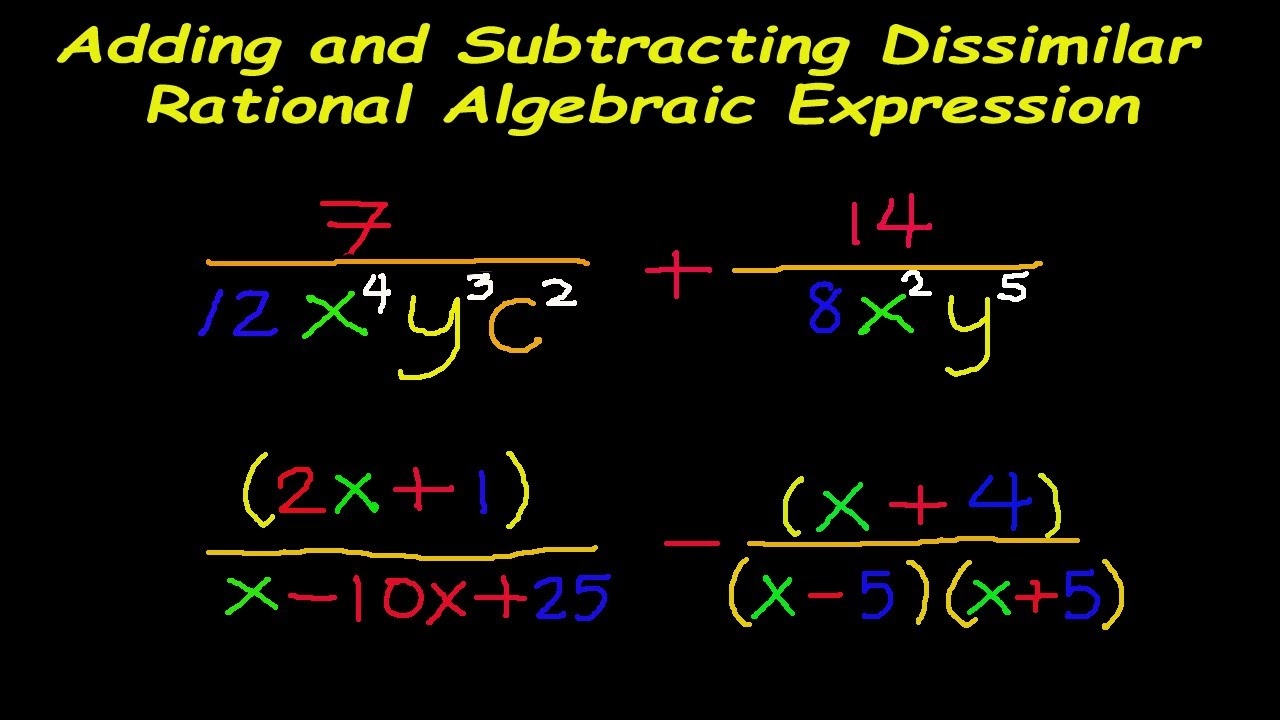 addition and subtraction of rational expressions addition and subtraction of rational expressions