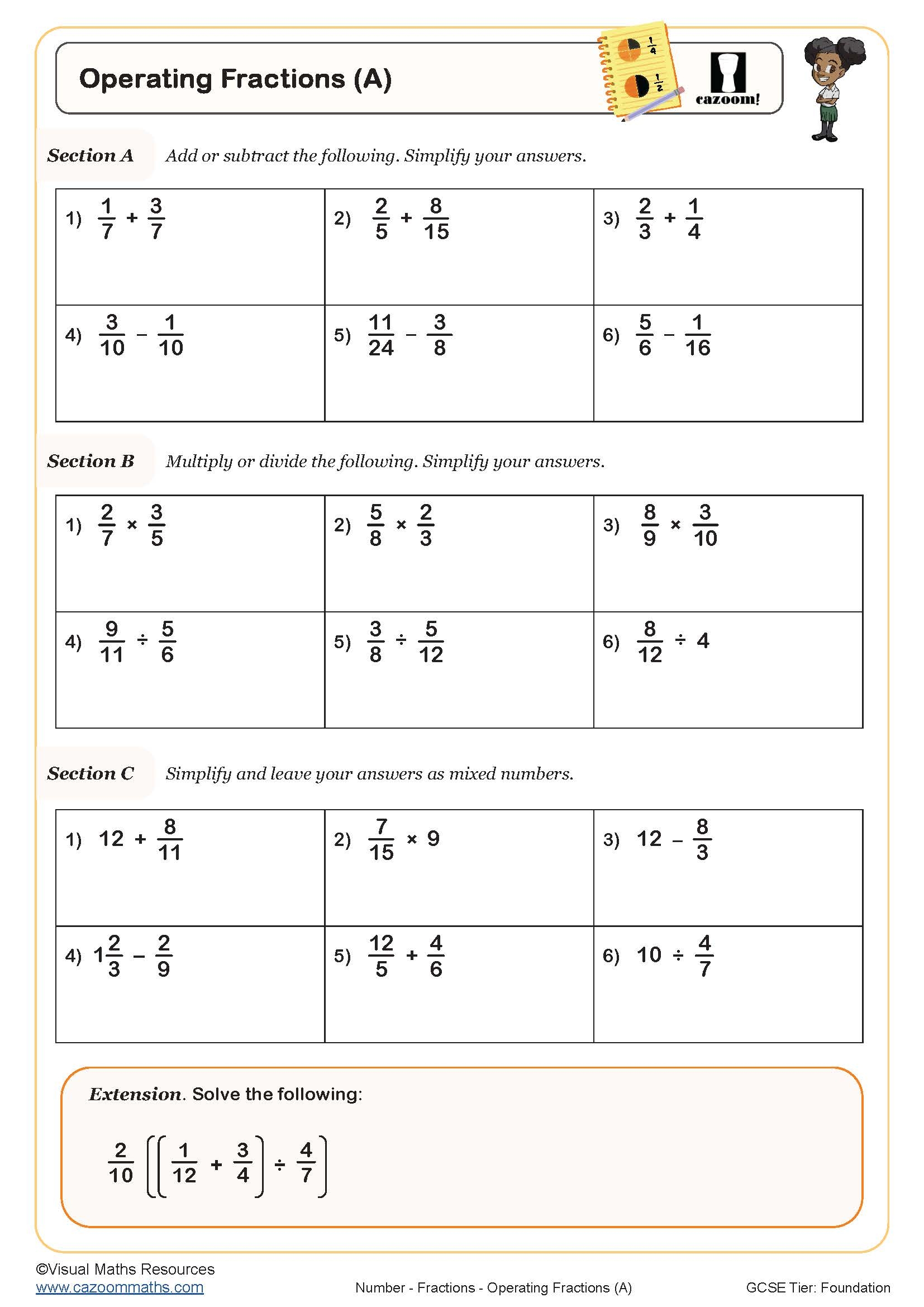 free printable fraction worksheets free printable fraction worksheets