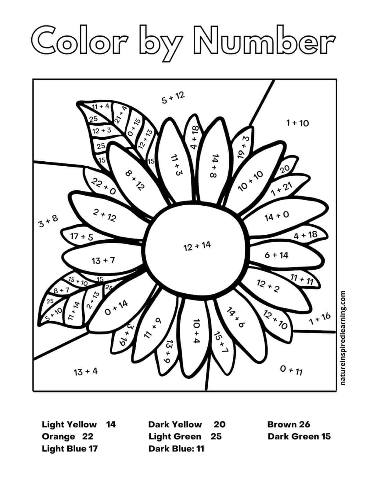 2 Digit Addition Free Printable Coloring Worksheet