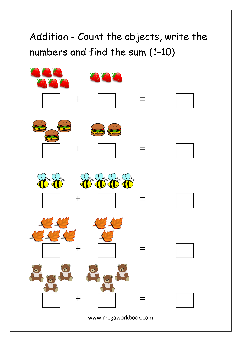 free printable kindergarten addition worksheets free printable kindergarten addition worksheets