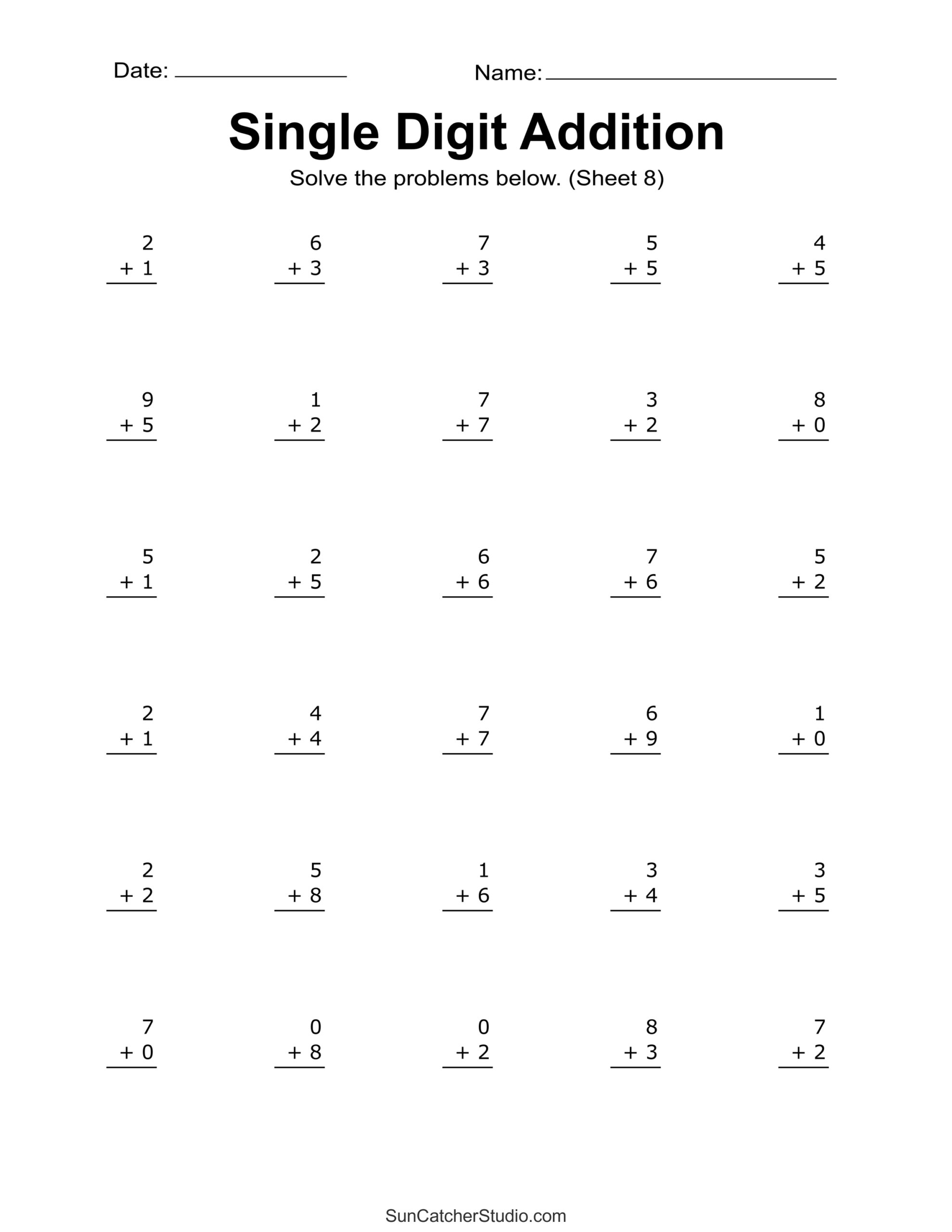 Addition Worksheets Free Printable Easy Math Problems Free Printables Monograms Design Tools Patterns DIY Projects Addition Worksheets Free Printable Easy Math Problems Free Printables Monograms Design Tools Patterns DIY Projects