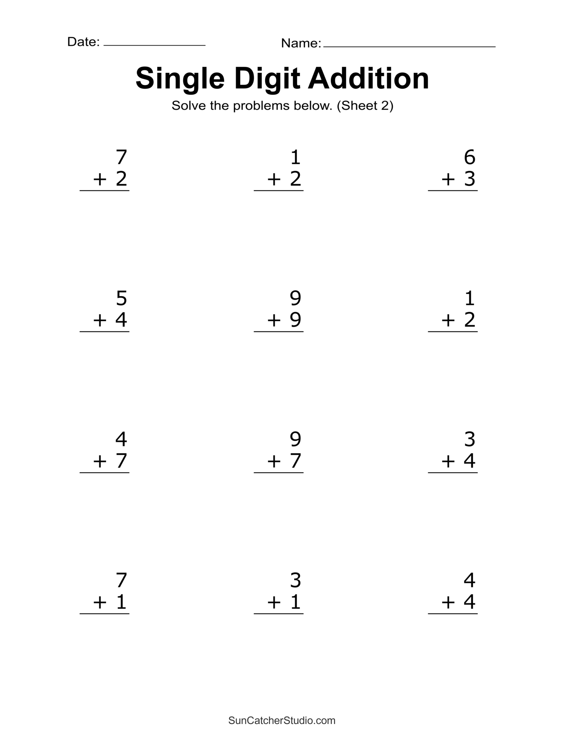 Addition Worksheets Free Printable Easy Math Problems Free Printables Monograms Design Tools Patterns DIY Projects