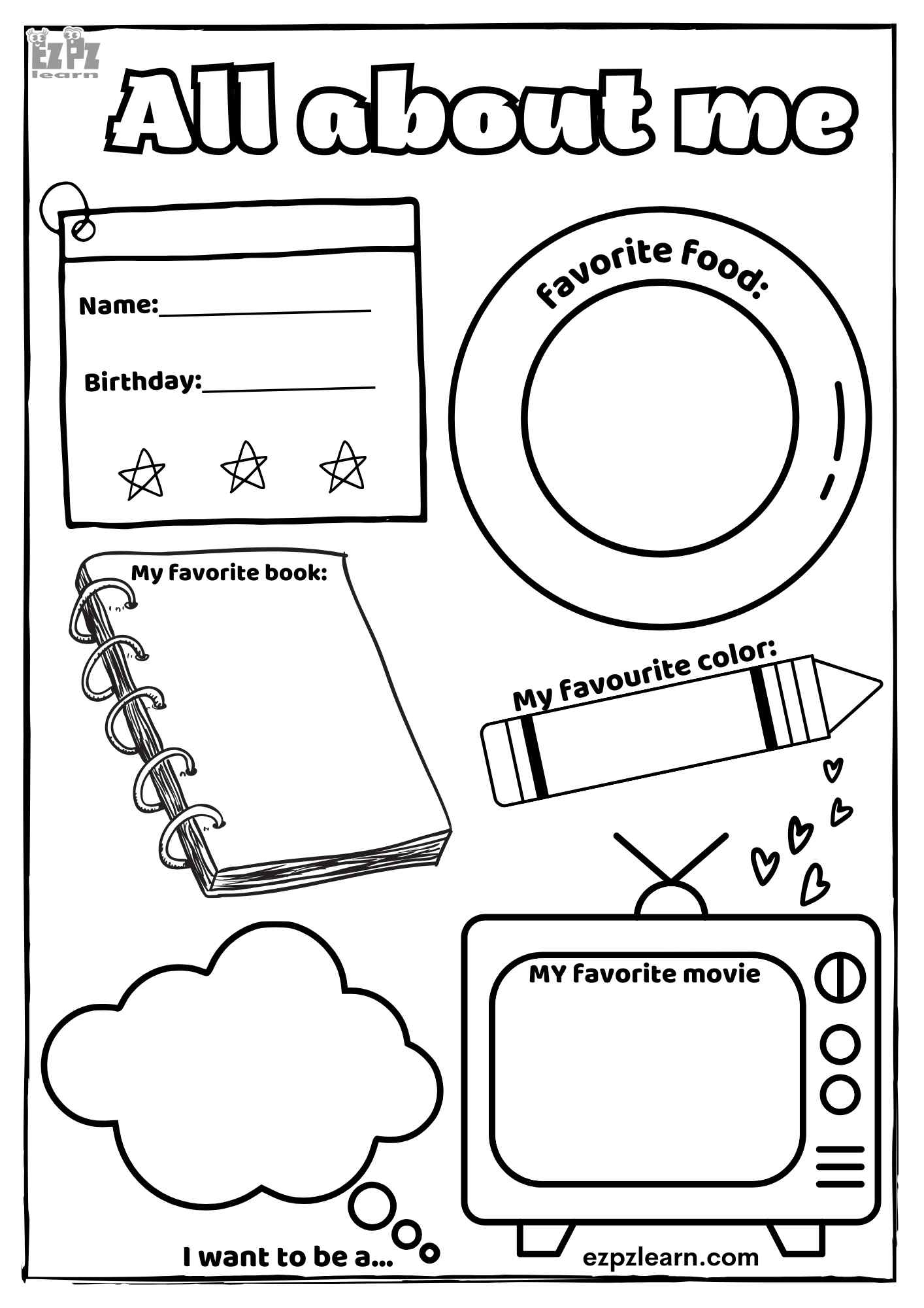 All About Me Drawing Worksheet For Preschool And Kindergarten Students Download The Free Printable PDF File Ezpzlearn All About Me Drawing Worksheet For Preschool And Kindergarten Students Download The Free Printable PDF File Ezpzlearn