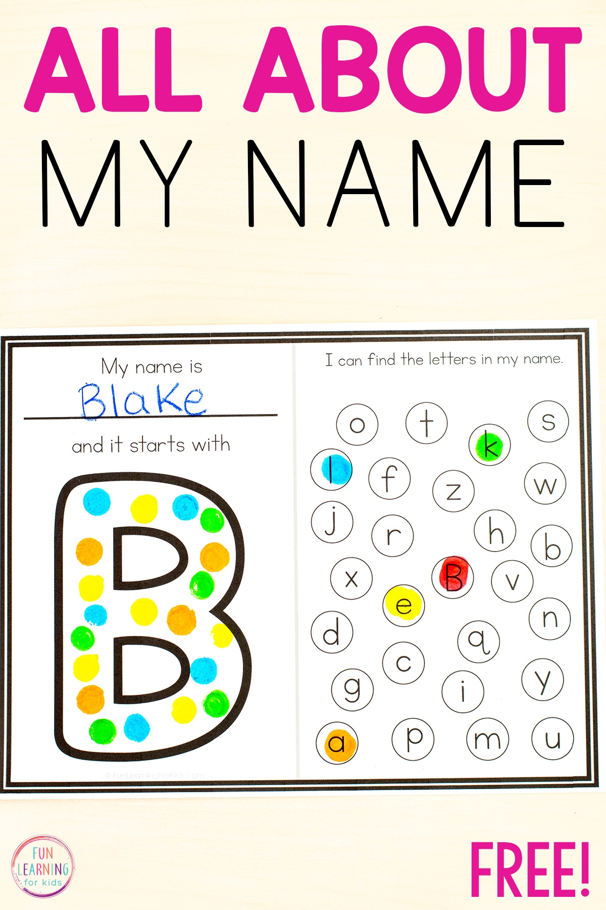 All About Me Name Worksheets Letters In My Name