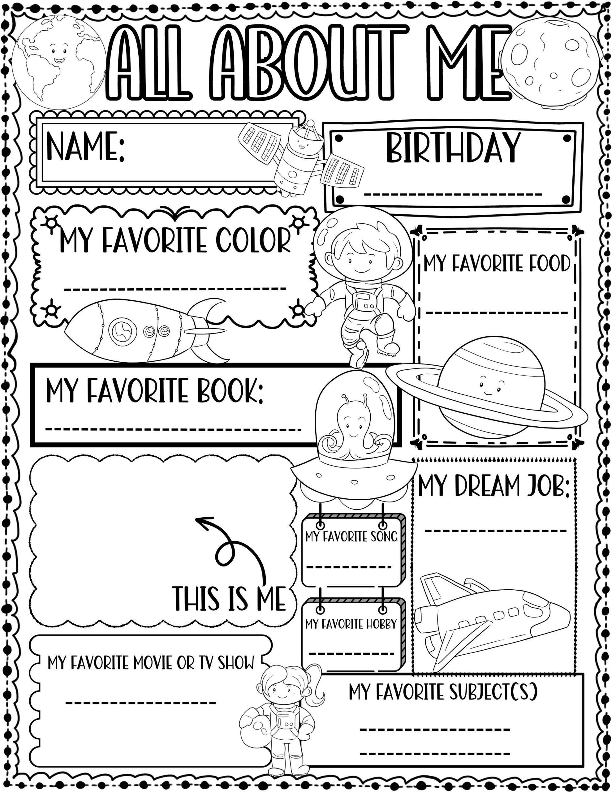 printable all about me worksheet printable all about me worksheet